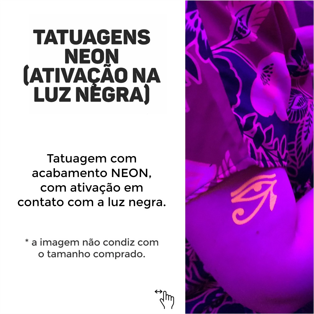 Tatuagem personalizada (6x6 cm, arte com 5x5 cm) - Loja Tatuagem Mania