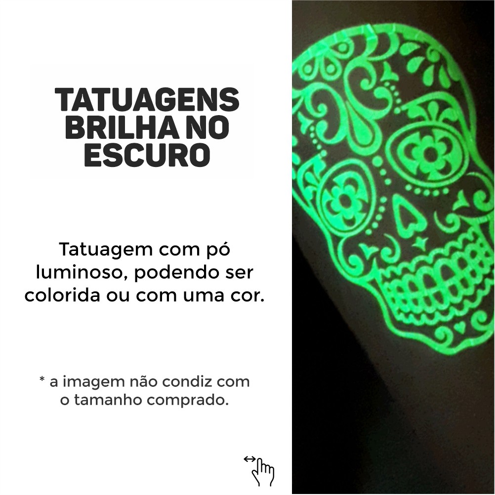 Tatuagem personalizada (6x6 cm, arte com 5x5 cm) - Loja Tatuagem Mania