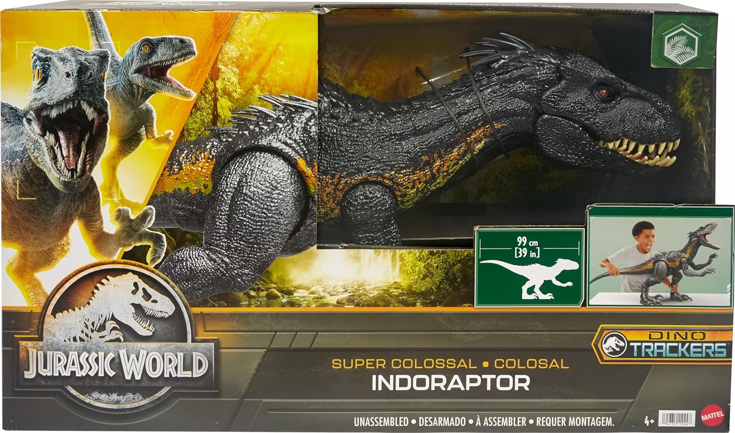 INDORAPTOR COLOSSAL MATTEL - QUASE 1 METRO - JURASSIC WORLD