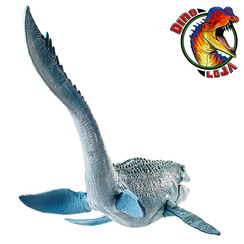 SUPER MOSASAURUS REAL FEEL SKIN JURASSIC WORLD MATTEL RÉPTIL MARINHO M ...
