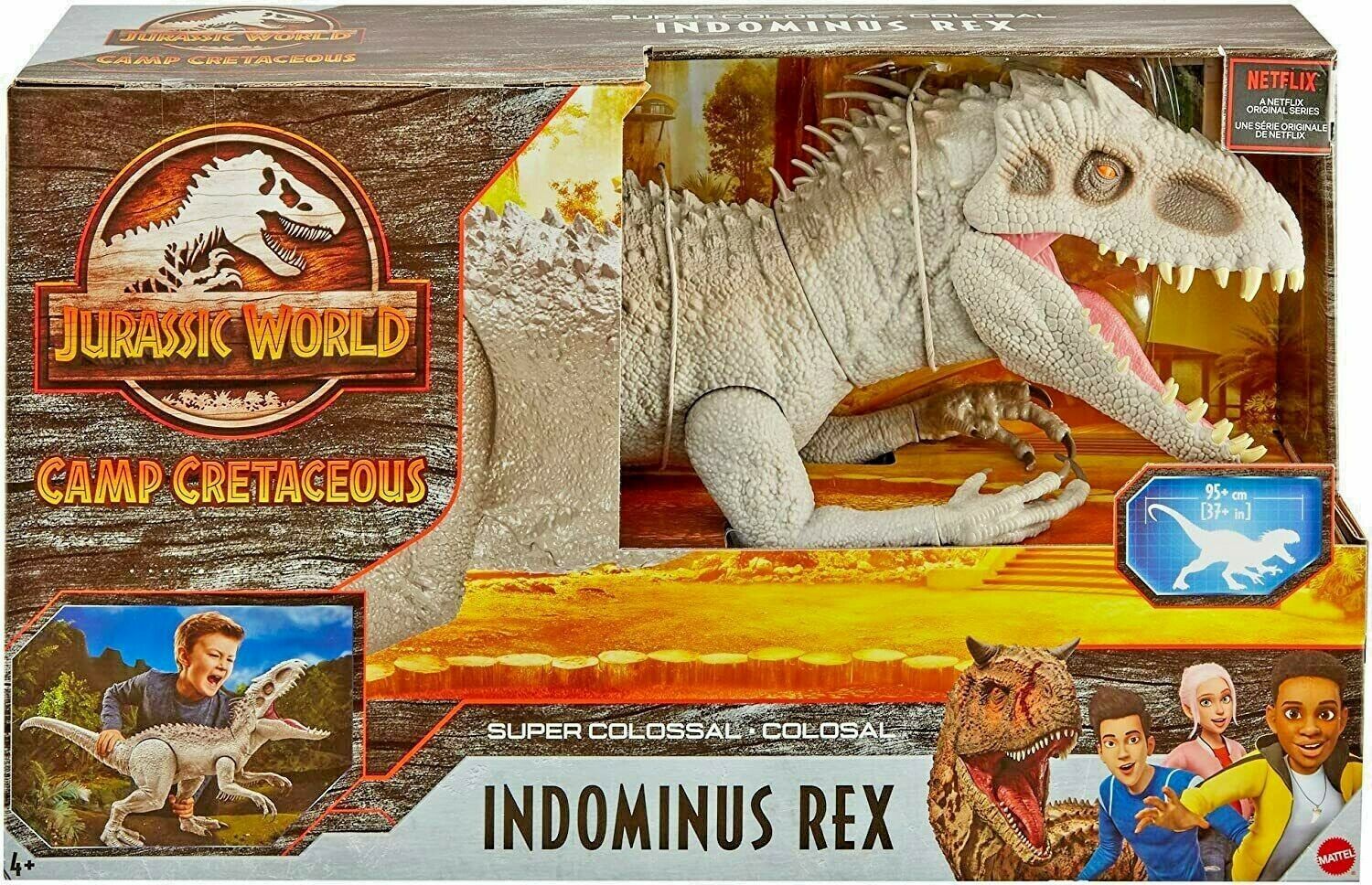 NOVO Indominus Rex Gigantesco Colossal - Dinossauros Jurassic World 2, Tiranossauro  Rex e Mosassauro 