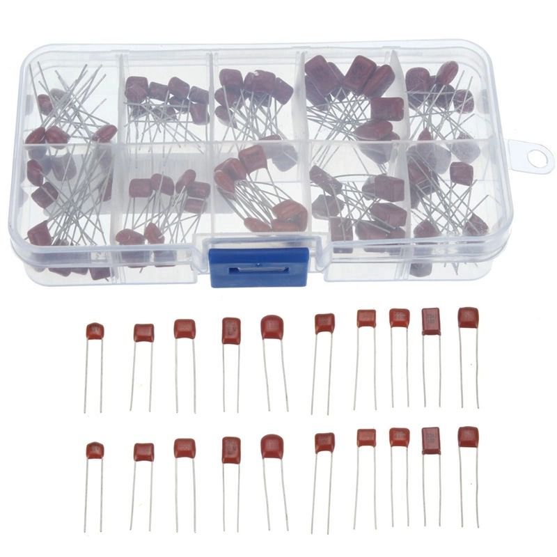 Kit Capacitores Poliester Variados 100pcs 10nF a 470nF AutoCore