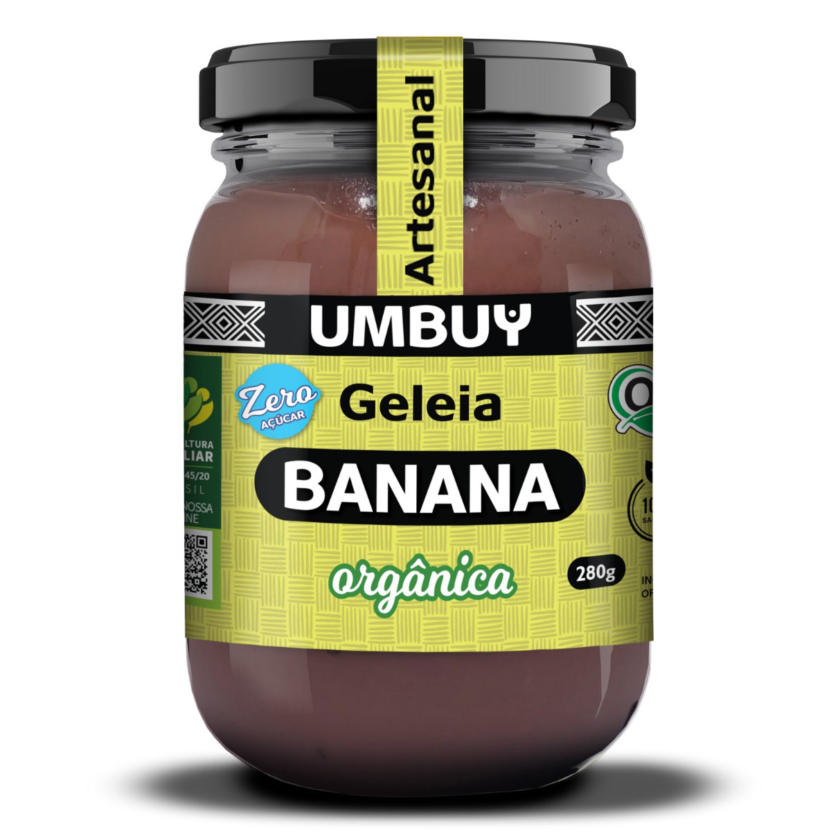 Geleia artesanal de banana com chocolate sem conservantes 250g Zach