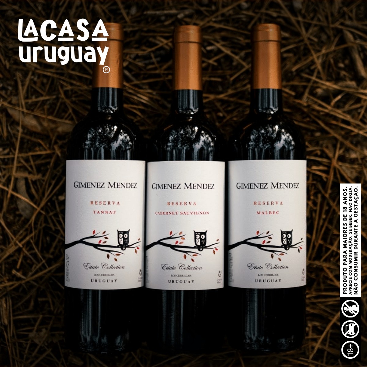 Vinho Gimenez Mendez Reserva Tannat 750ml - La Casa Uruguay