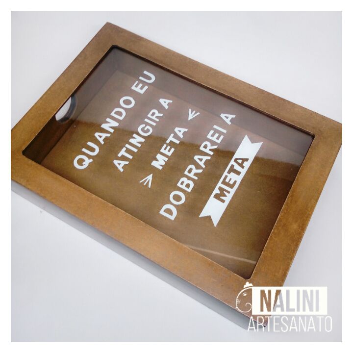 Quadro Cofre Meta - Nalini Artesanato- Artesanato Personalizado