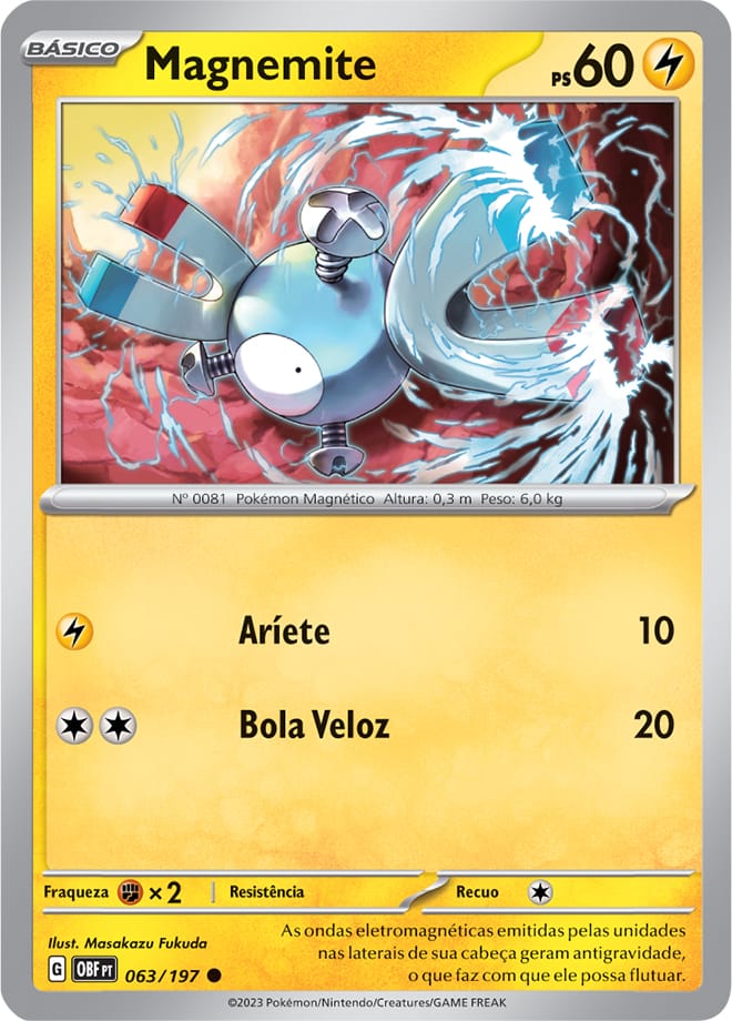 Magnemite (063/197) - Carta Avulsa Pokemon - Planeta Nerd-Geek