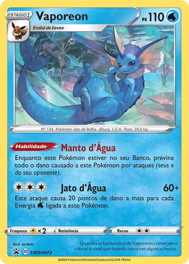 Lata Pokemon Evolução Eevee Vaporeon V