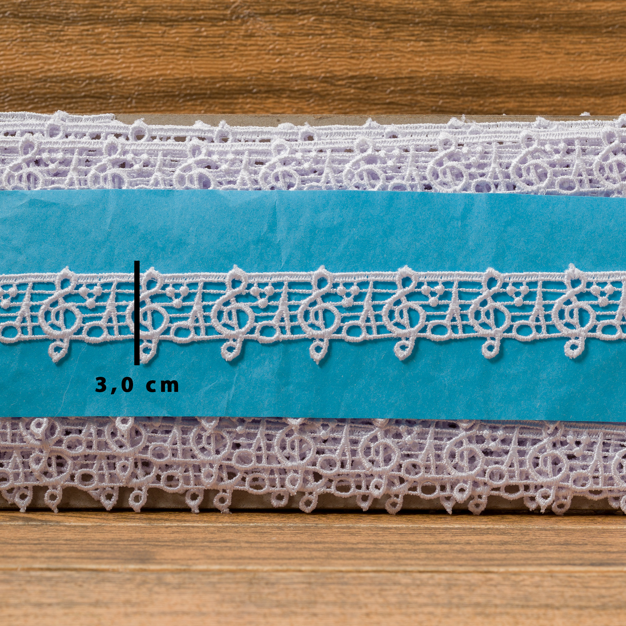 3 Renda Renda Guipir Branco Azulado LA-904386 (3,0cm - 13,70m) - CIEL RENDAS ...