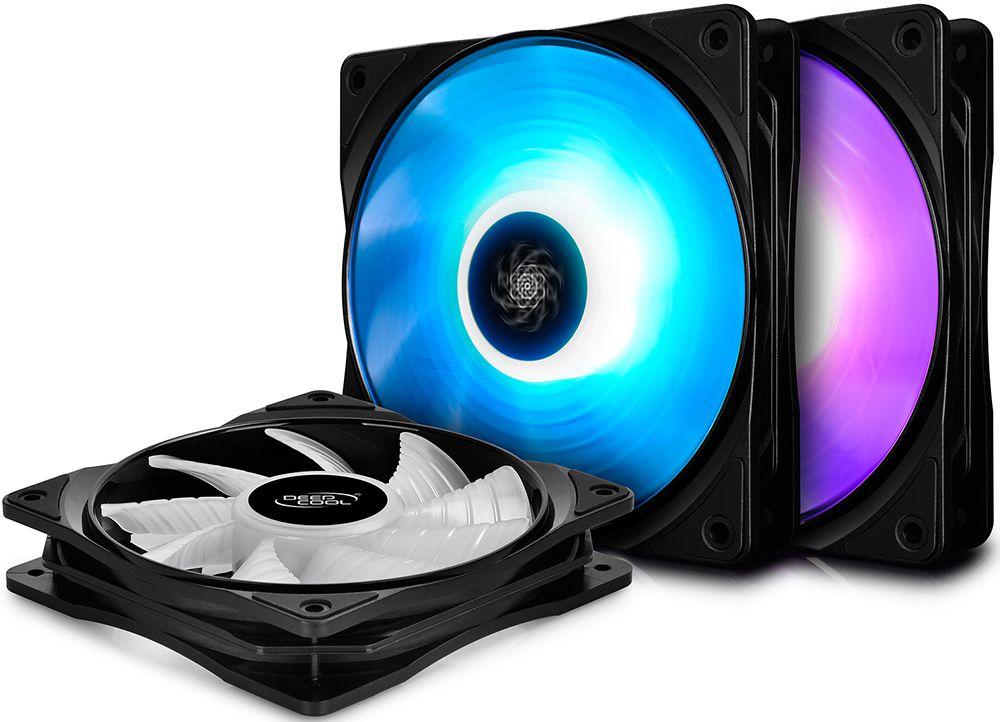 KIT 03 FAN DEEPCOOL RF120 120MM RGB DP-FRGB-RF120-3C