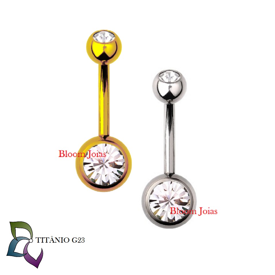 Piercing De Umbigo De Cristal / Corpo / Piercing / Umbigo / Cirurgica /  Bijuteria Para Corpo