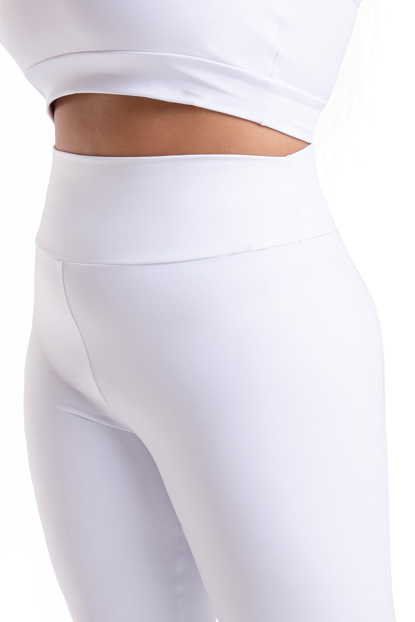 Kit 2 Calças Legging Branca Enfermagem Plus Size Em Suplex G1/G2/G3/G4 ...