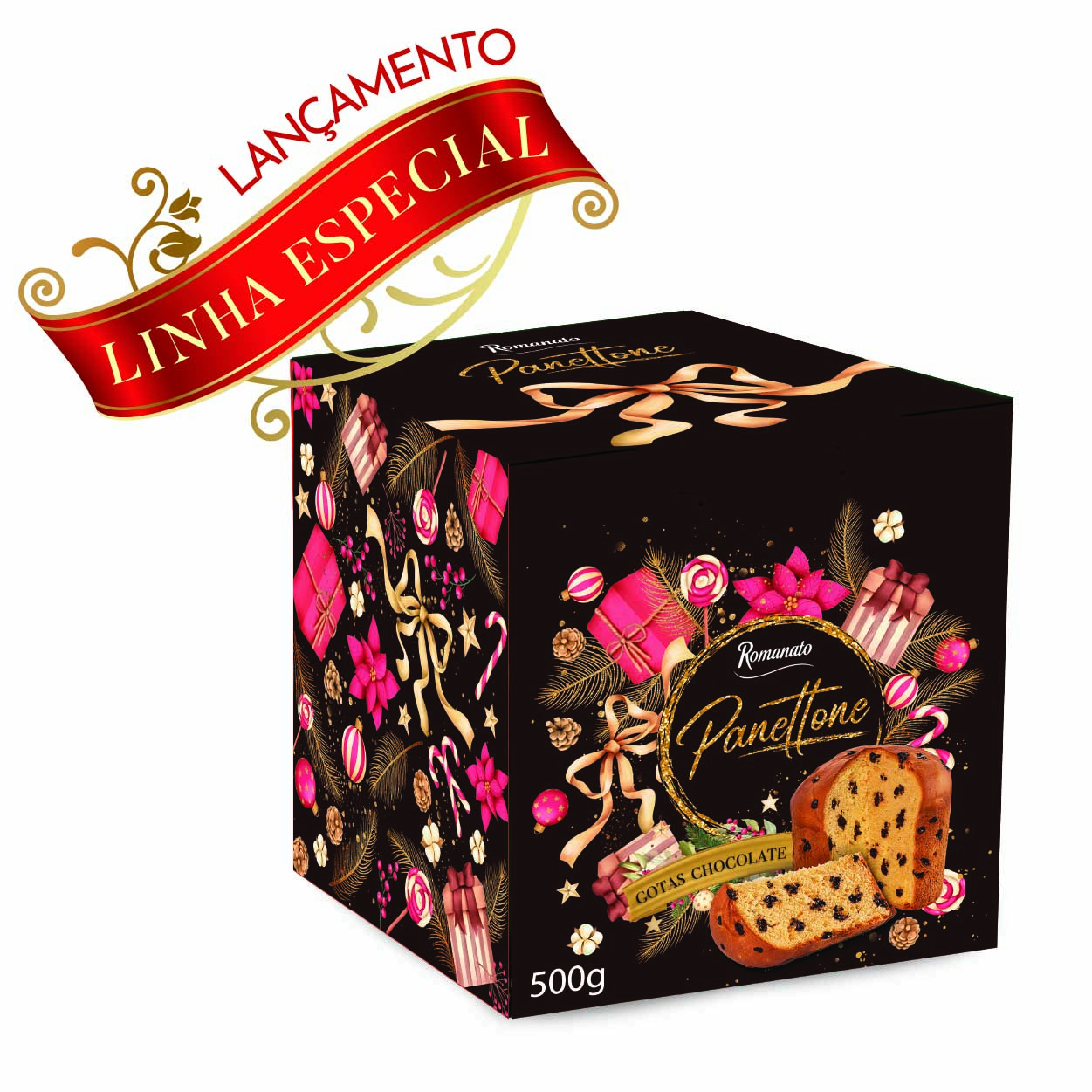 Panettone Goumert Gotas Chocolate Belga Legitimo Fofinho Org