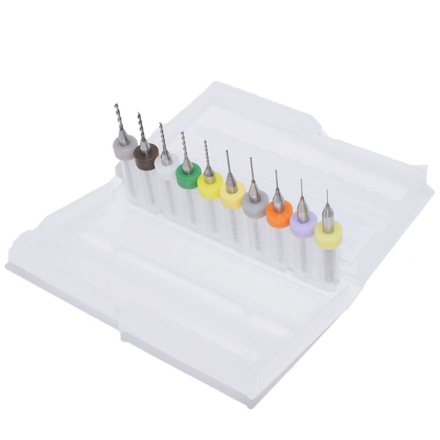 KIT COM 10 BROCAS 0,3 A 1,2MM PARA PCB - 4hobby Indústria e Comércio