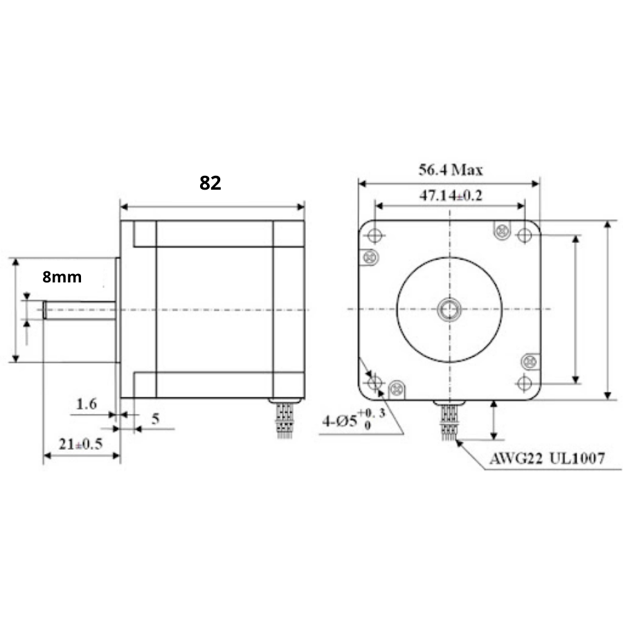 MOTOR DE PASSO NEMA 23 - 3A 22KGF - 4hobby Indústria e Comércio