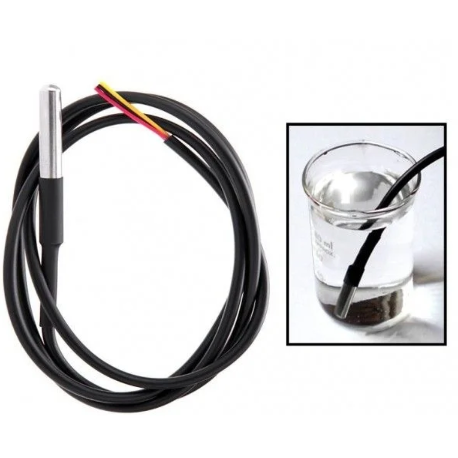 SENSOR DE TEMPERATURA DS18B20 PROVA DA ÁGUA CABO 1MT - 4hobby Indústria ...