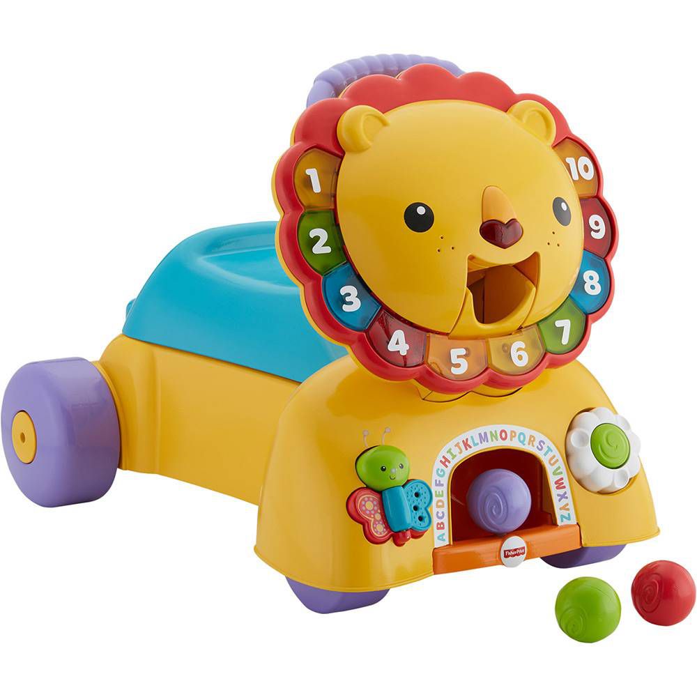 Andador Leãozinho da Fisher Price - Caixa Mágica - Aluguel de Brinquedos e  Itens pra Bebês