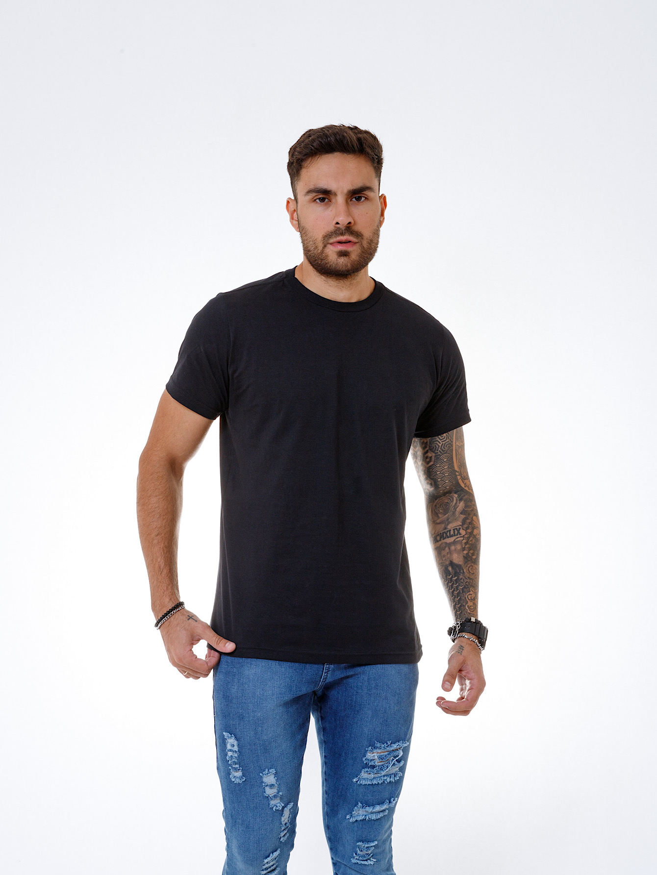 Camiseta Masculina - Básica Algodão - Preta - DAZE MODAS
