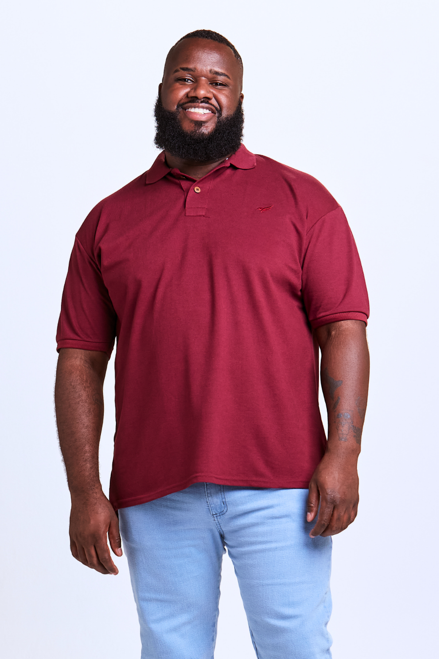 Plus size Red Polo T-Shirt