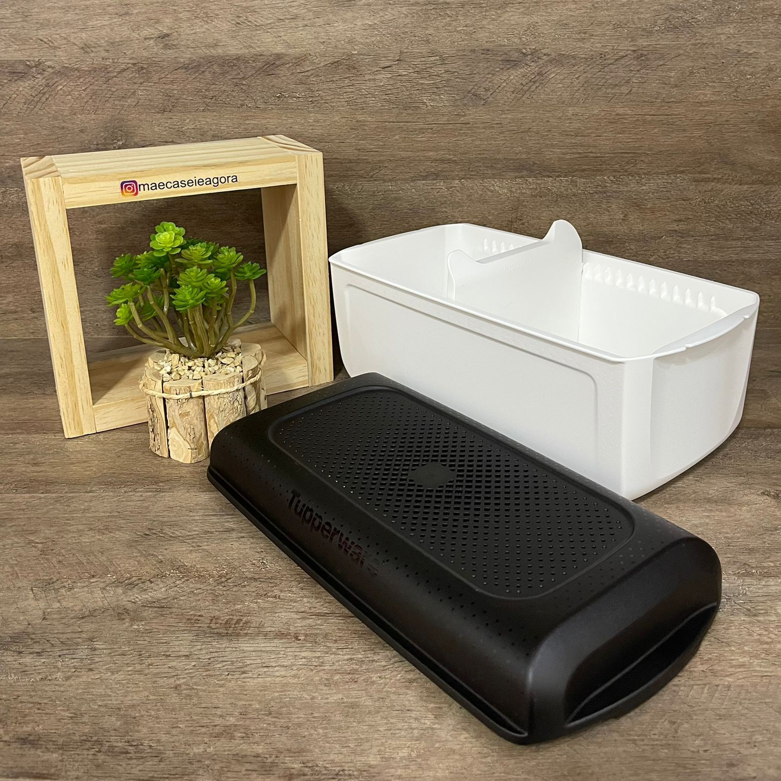 Tupperware Smart Porta Pão de Forma Branco e Preto - Mãe, Casei e Agora?- Tupperware!