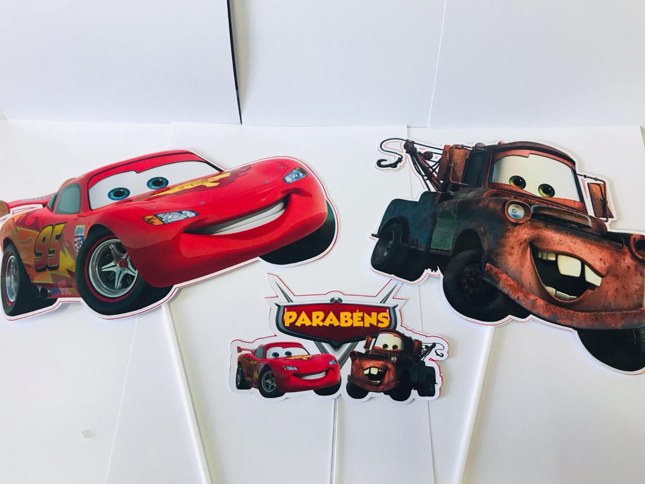 Topo de Bolo Carros Cars Disney - Fazemos todos os temas - PROMOÇÃO!!!