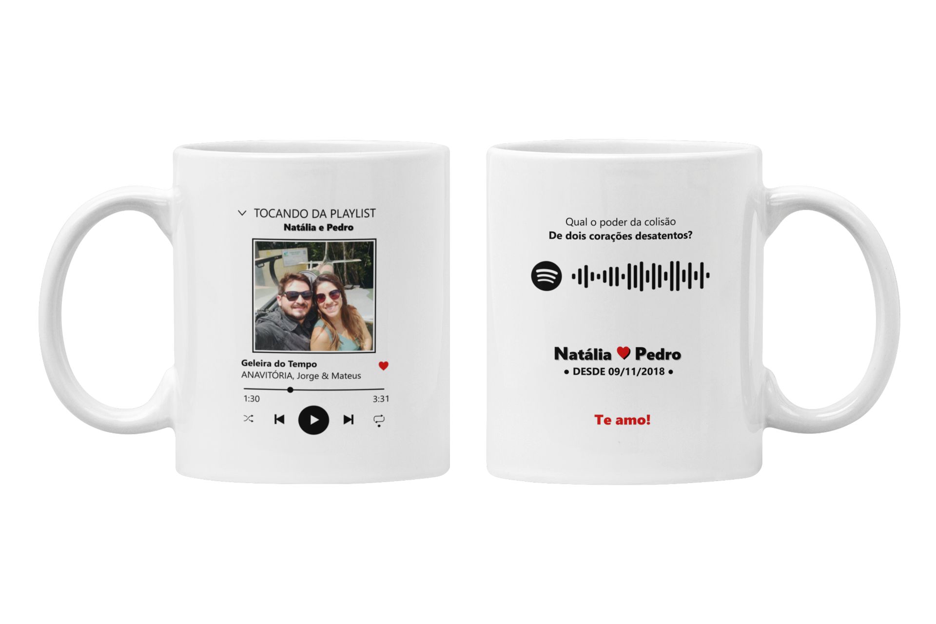 CANECA NAMORADOS CASAL HEROIS