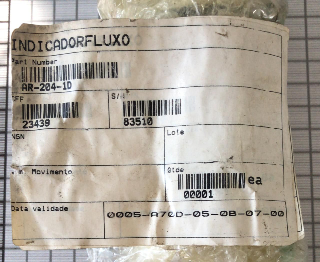 INDICADOR FLUXO - AR-204-1D - Fibraer