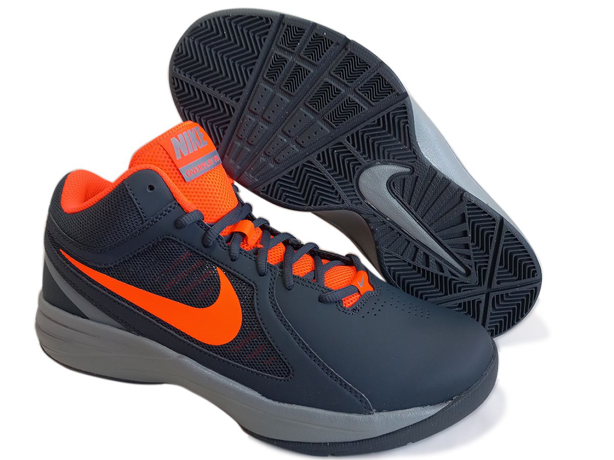 Tênis Nike The Overplay VIII Cinza e Laranja - Outlet HMX Sport