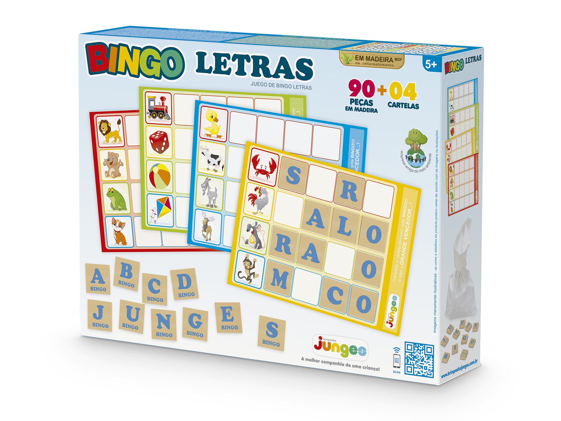 BINGO INFANTIL LETRAS 4 CARTELAS - Loja Vale Lar