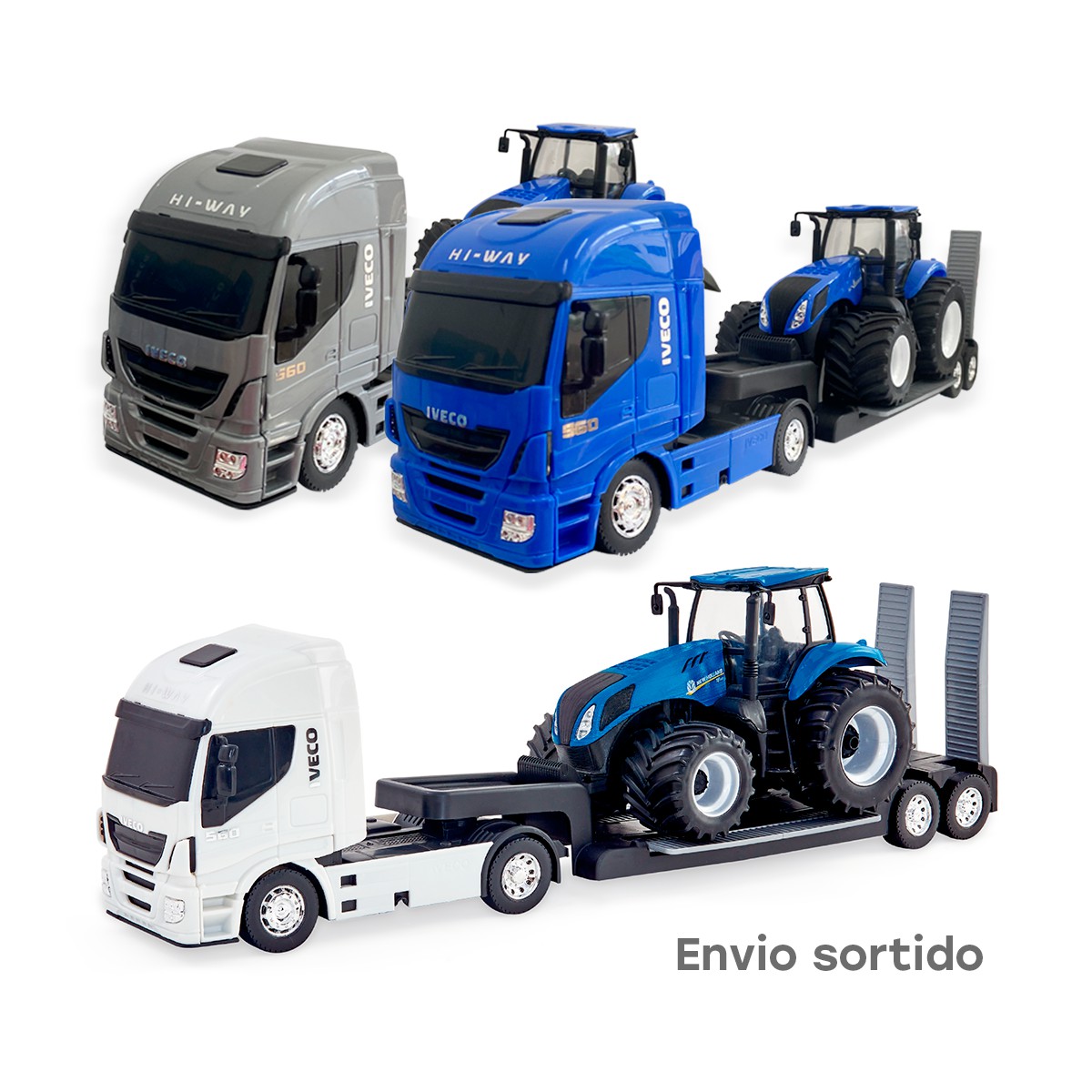 Brinquedo Caminhão Iveco C/ Empilhadeira Miniatura - Usual