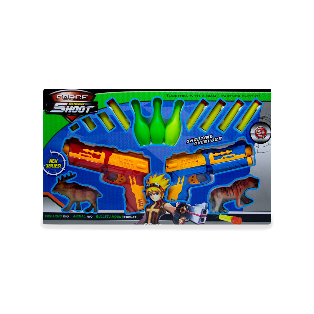 Lançador De Dardos Nerf Dart Blaster Azul Com 6 Munições em