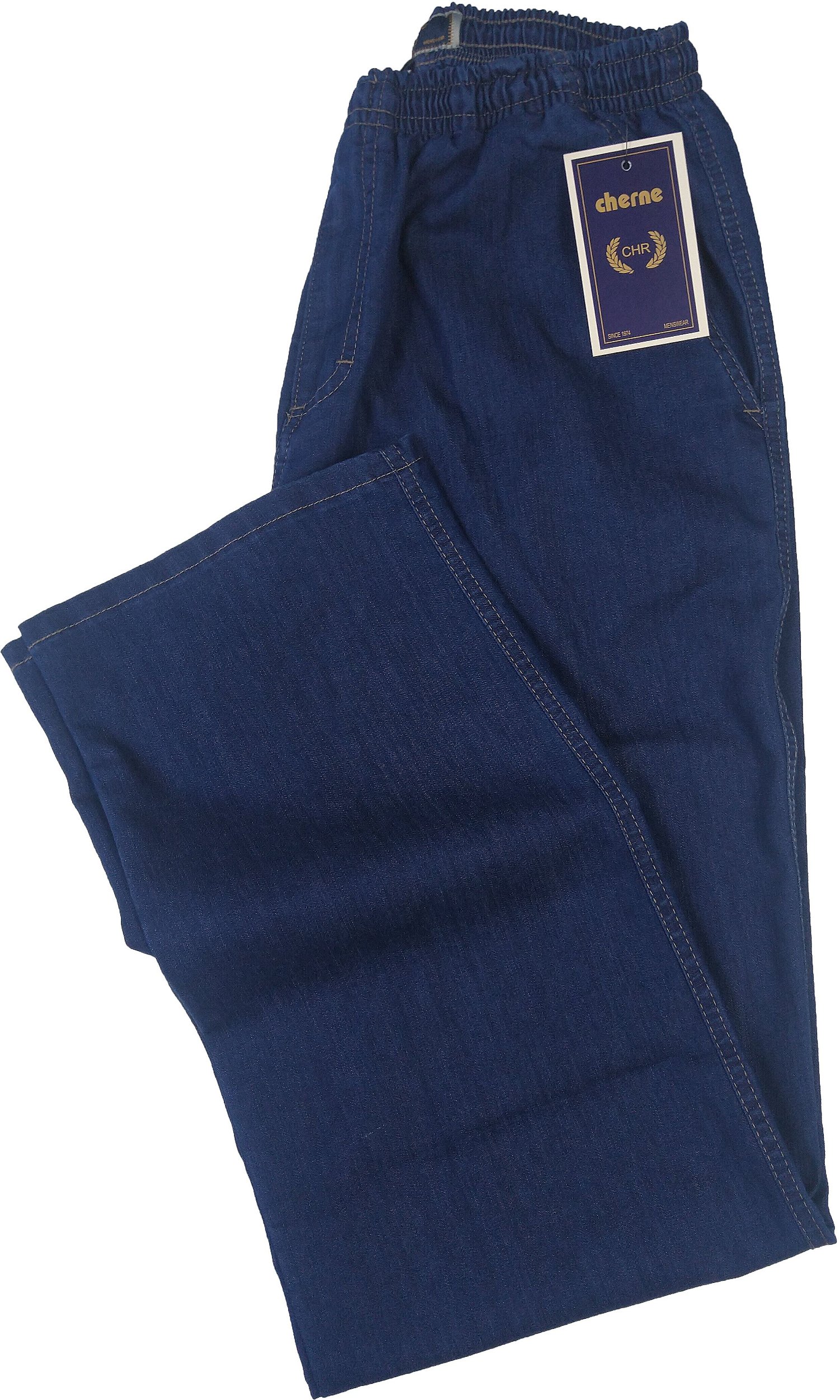 Calça Jeans De Elástico Inteiro na Cintura - Cherne - FIDALGOS