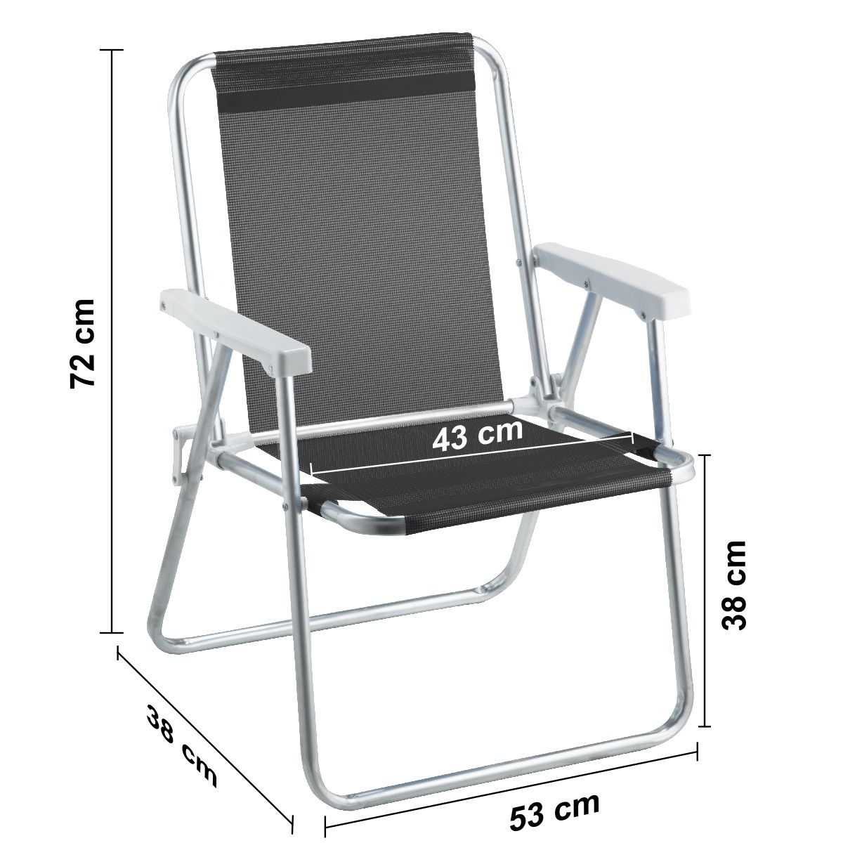 cadeira de praia aluminio para obeso