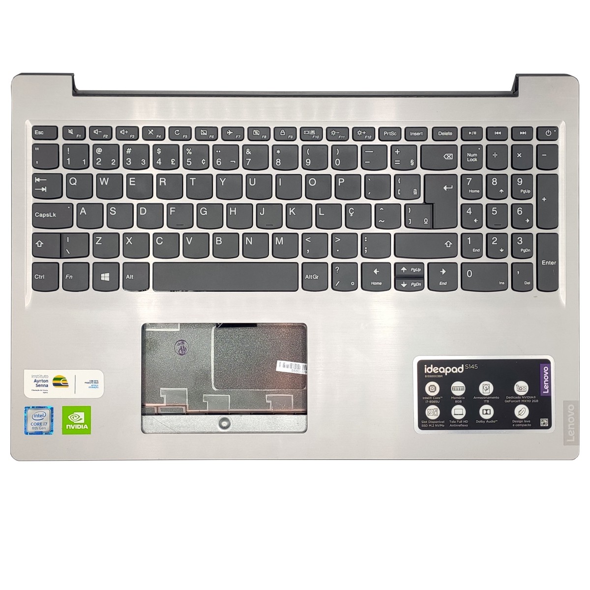 Carca A Base Com Teclado Notebook Lenovo Ideapad S S Prata Click Note Inform Tica