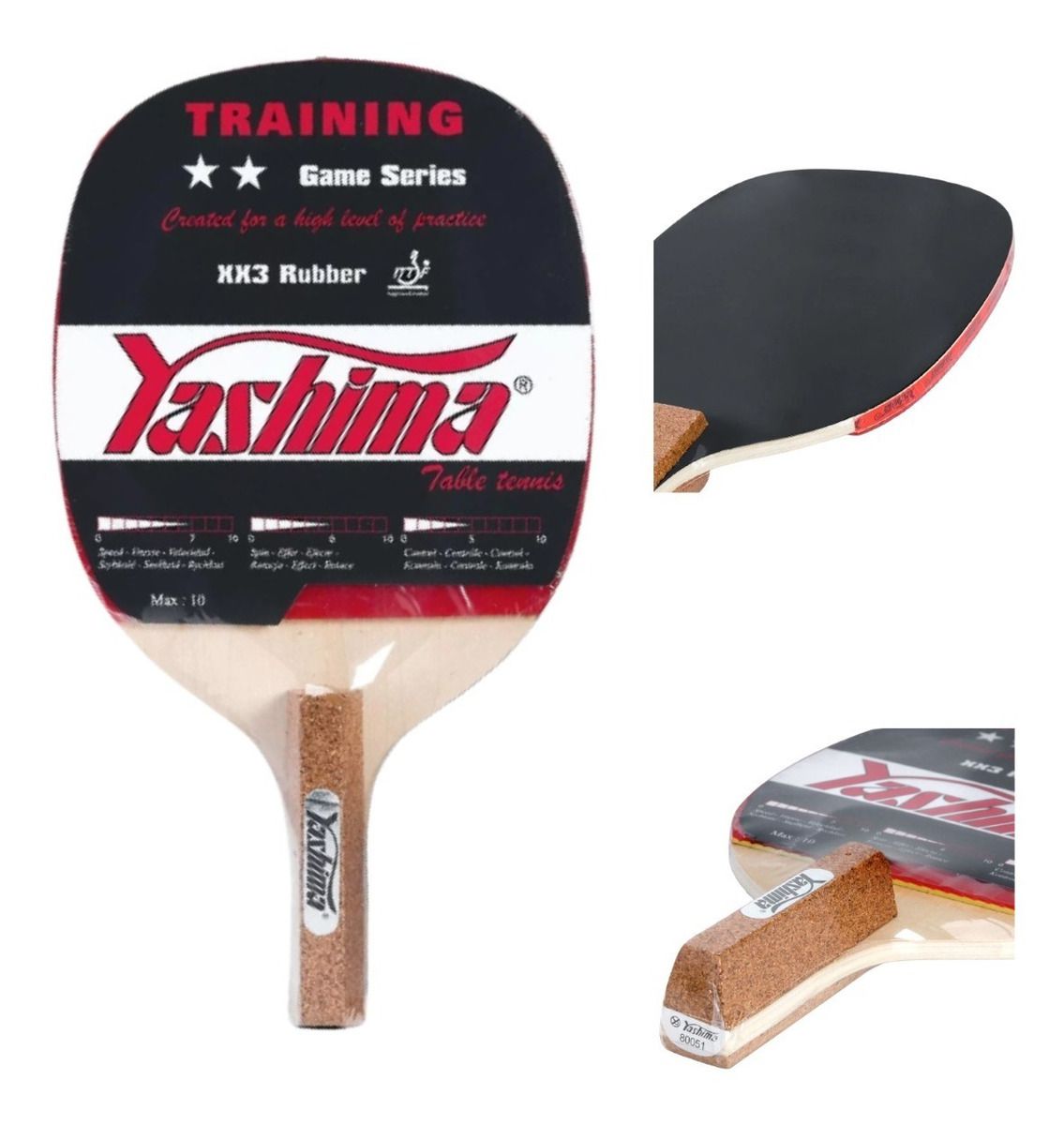 Raquete Tenis De Mesa Ping Pong Table Tennis Profissional 3*