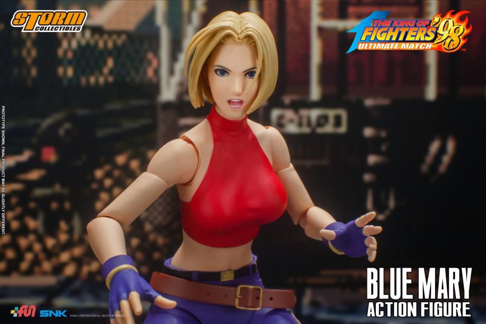 Storm Collectibles King Of Fighters 98 Blue Mary 1/12 Action Figure red