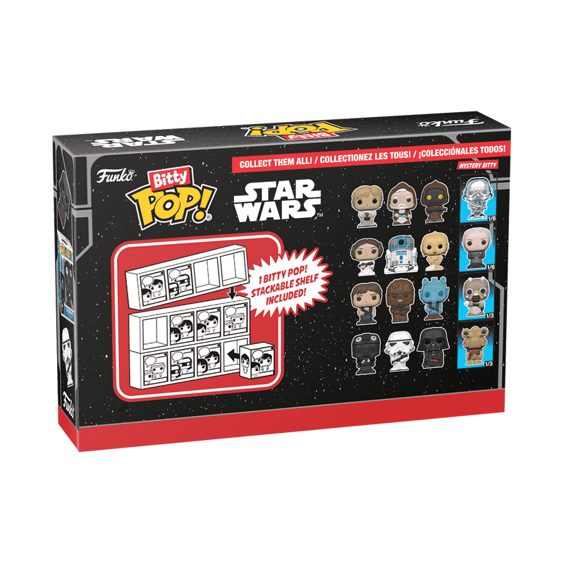 Funko Bitty Pop Star Wars Pack 4 Darth Vader/TIE Fighter Pilot Stormtrooper Figura Misteriosa