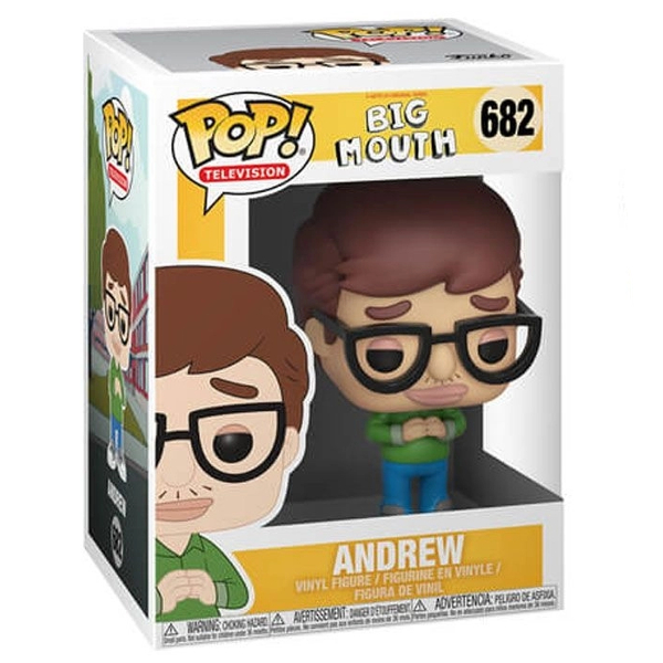 Funko Pop! Television Big Mouth Andrew 682 Original Colecionavel Moça