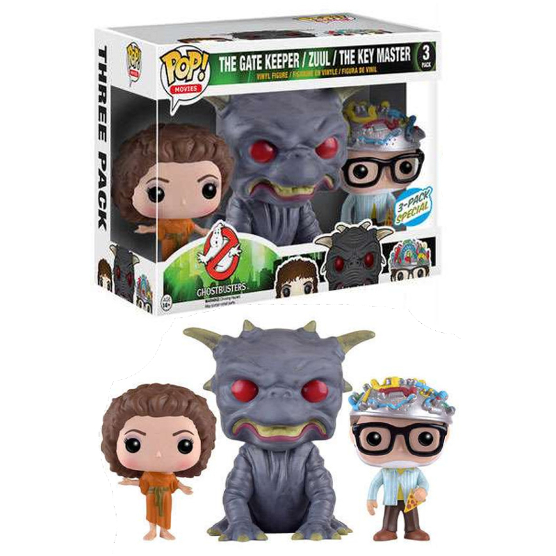 Funko Pop! The Gate Keeper Zuul The Key Master 3 Pack Exclusivo Moça