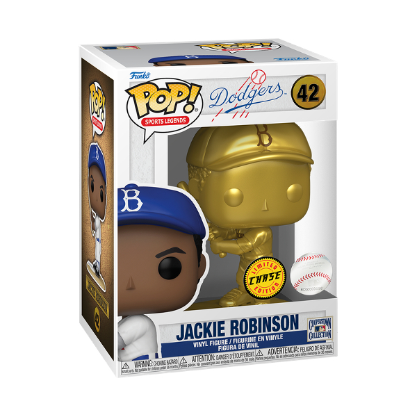 Funko Pop! Sports Legends Dodgers Jackie Robinson 42 Exclusivo Chase Moça do Pop Funko Pop é