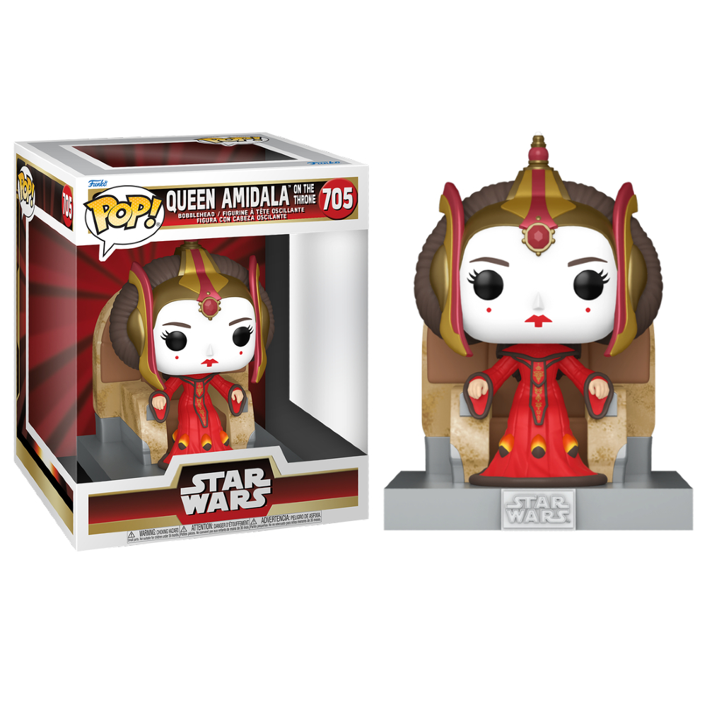 Funko Pop! Television Star Wars Queen Amidala on the Throne 705 - Moça ...