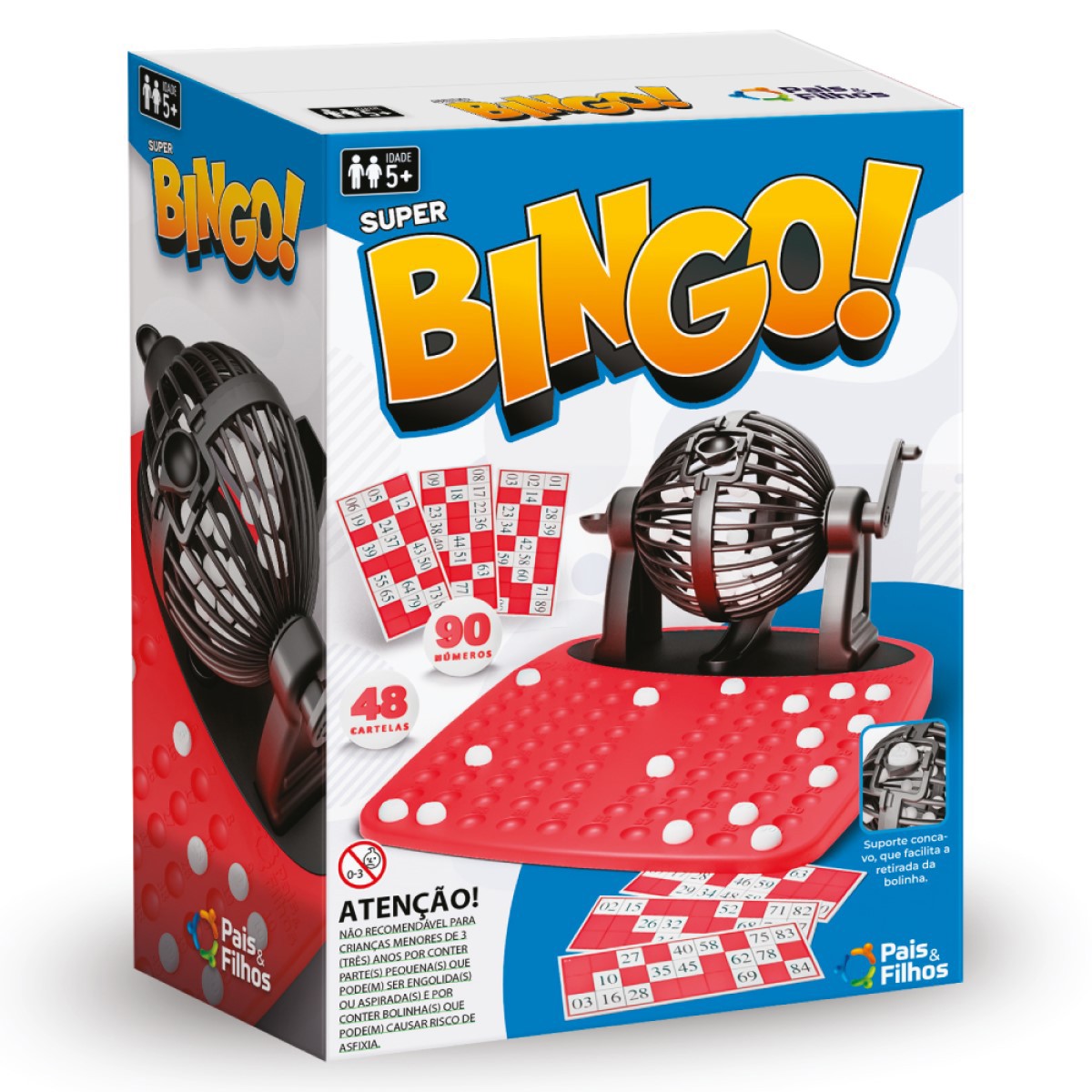 Jogo Super Bingo Família 90 Números 48 Cartela Pais E Filhos - Relu ...