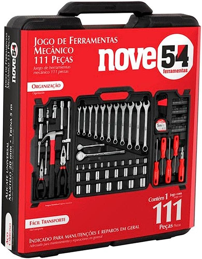 Jogo de Ferramentas com 110 Peças - NOVE54