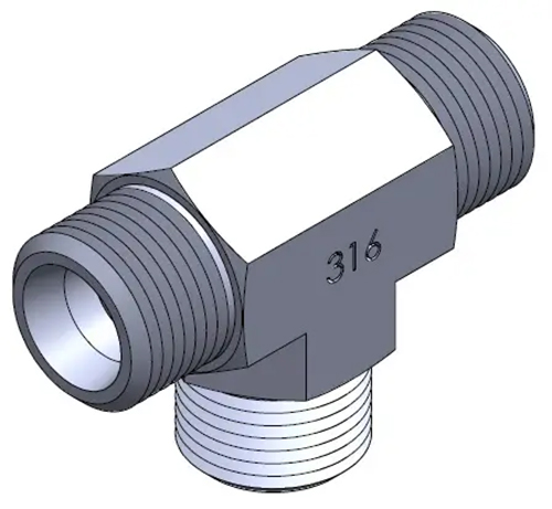 8424 Tê União DIN 8424 Aço Inox 316 - WaveComB2B