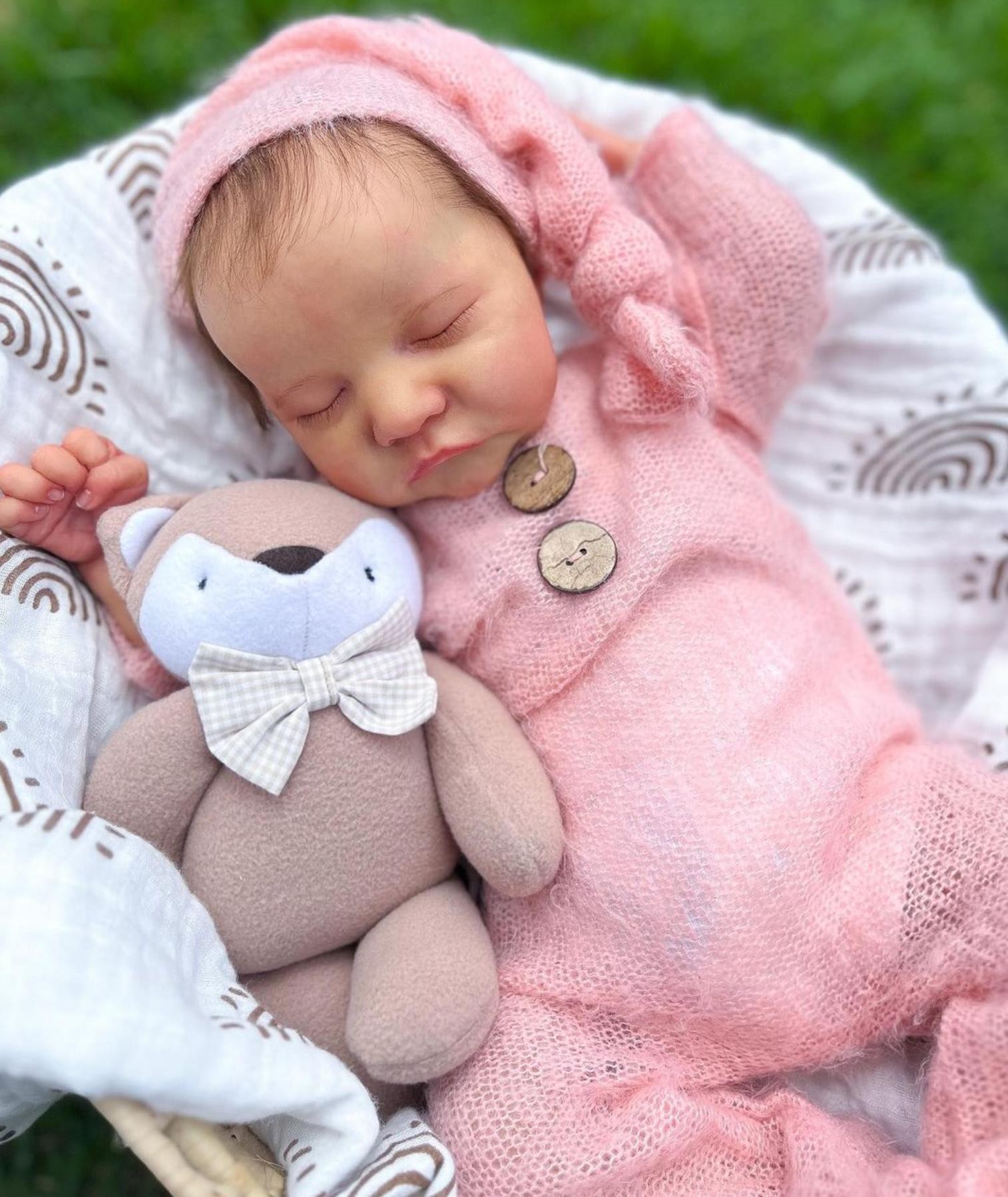 BEBÊ REBORN REALISTA TODA EM SILICONE AMANDINHA FEITA ARTESANALMENTE A MÃO  - Maternidade Mundo Baby Reborn