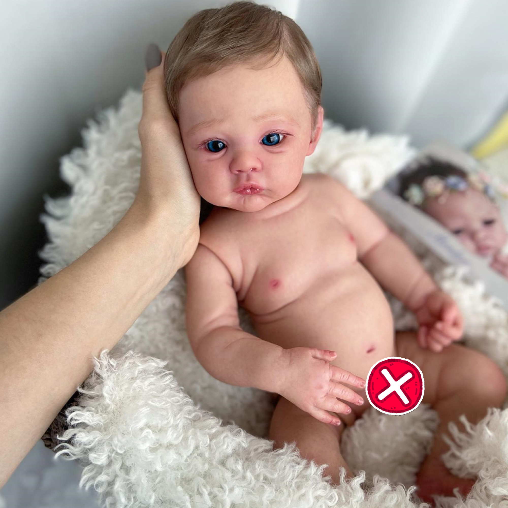 Boneca Bebê Reborn Doll Corpo de Silicone Pode Tomar Banho Com