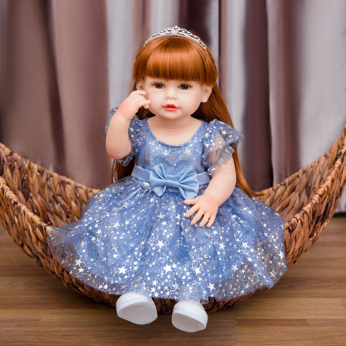 Bebe Reborn Princesa 60 Cm - Boneca Reborn Silicone