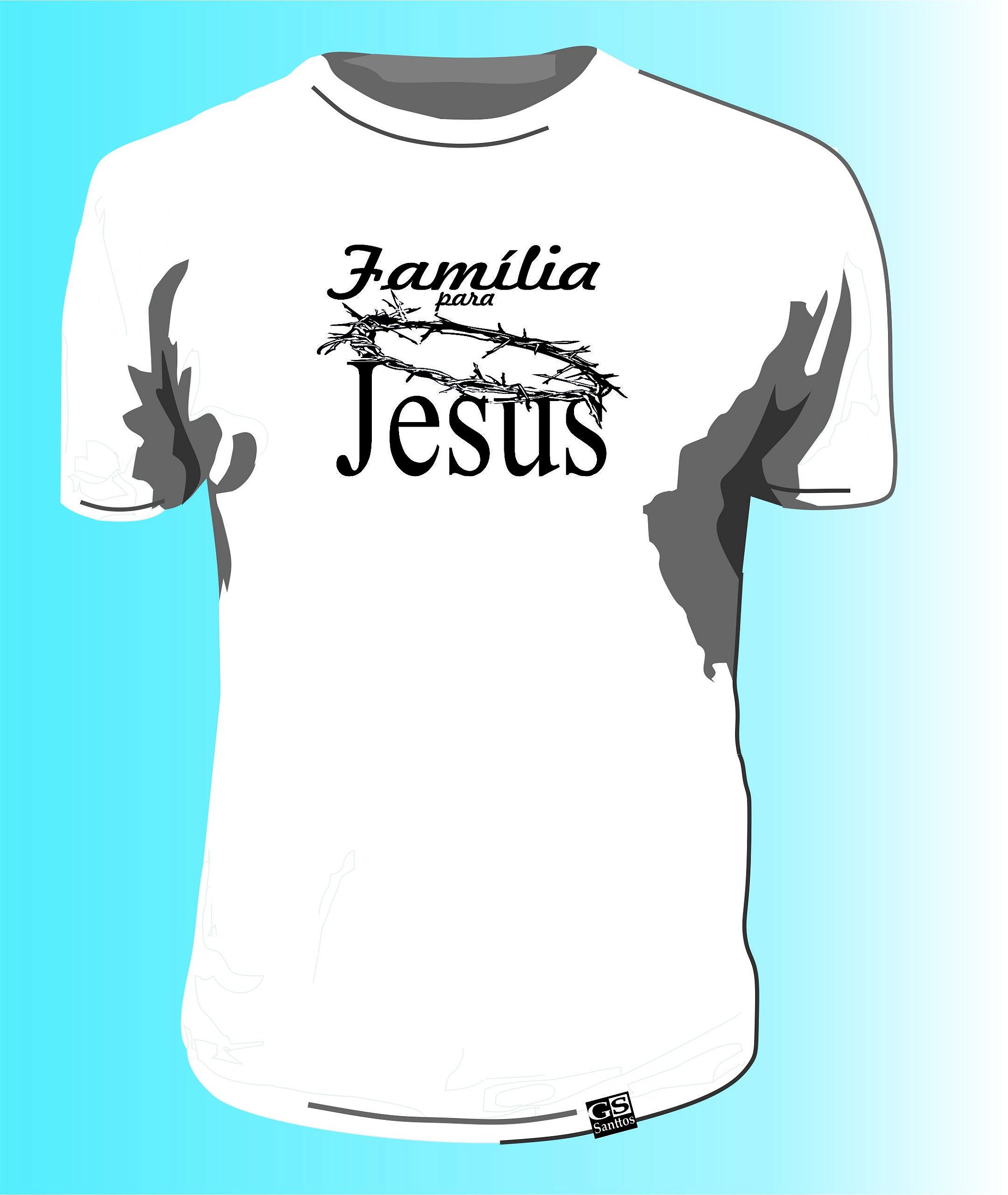 Camisas Fam lia Para Jesus em algod o ou poliviscose PV