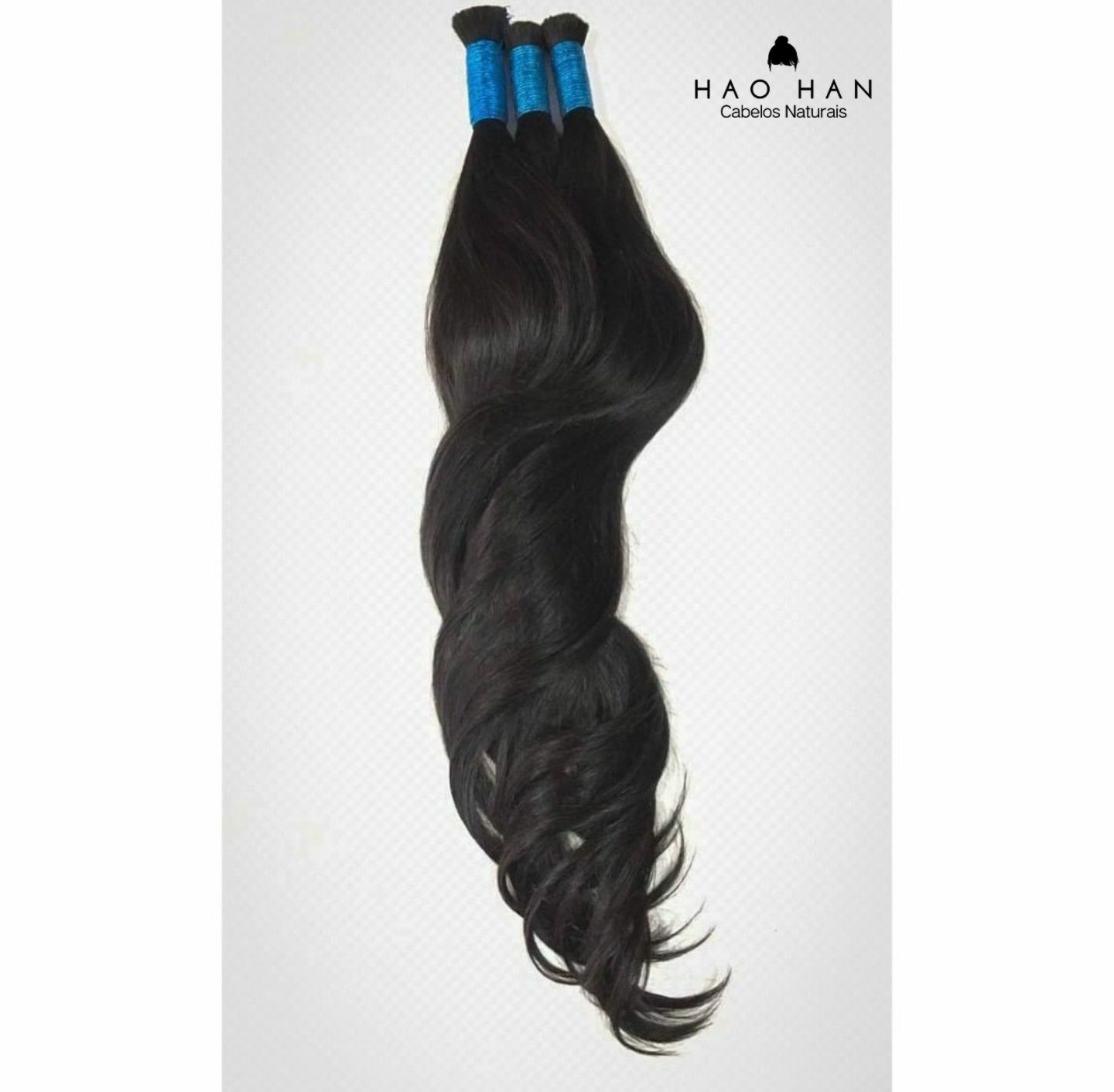 Cabelo Humano Natural 40 Cm 100 Gramas Mega Hair / Apliques - HaoHan Cabelos