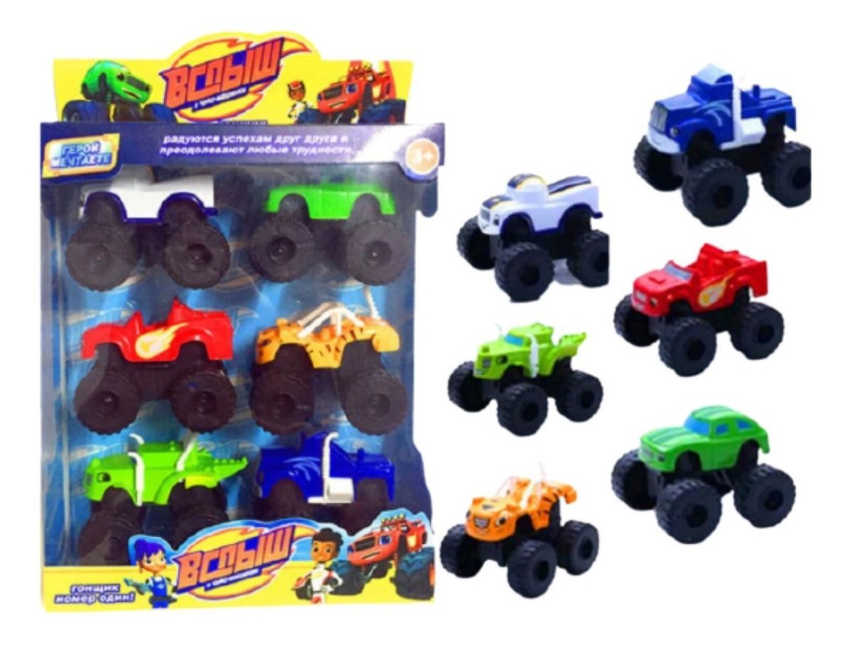 Kit Com 6 Carrinho Blaze Monster Machine Racer Fricçao - ZOOM BRINQUEDOS E  PRESENTES