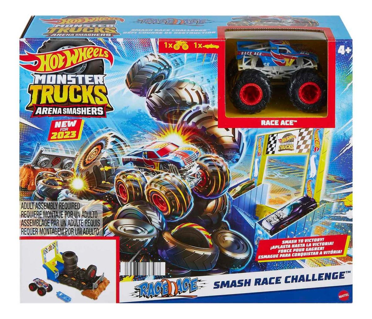 Hot Wheels Monster Trucks Arena Smashers Bone Shaker Playset